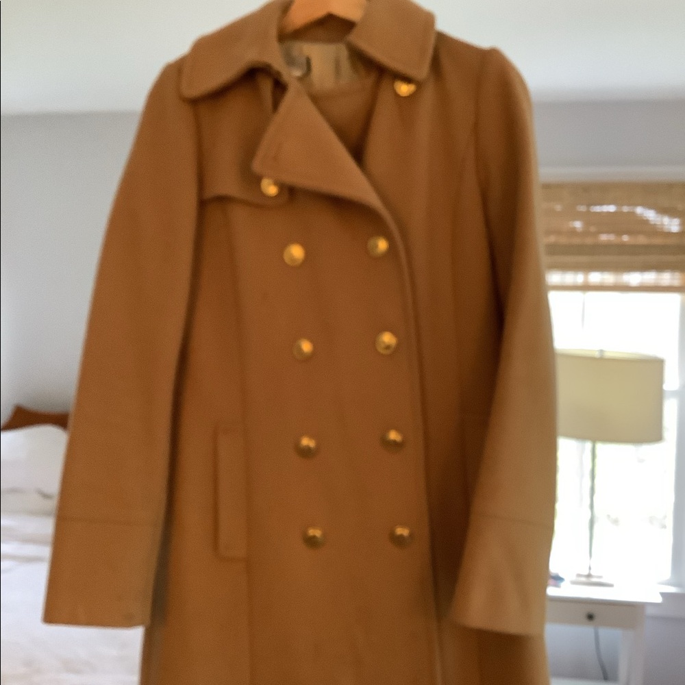 J.Crew Vintage Military inspired peacoat in camel